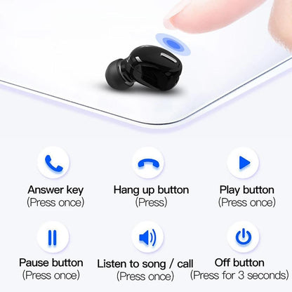 Mini Wireless Earphones with Mic & Long Playtime | Bluetooth 5.0 | Deep Bass